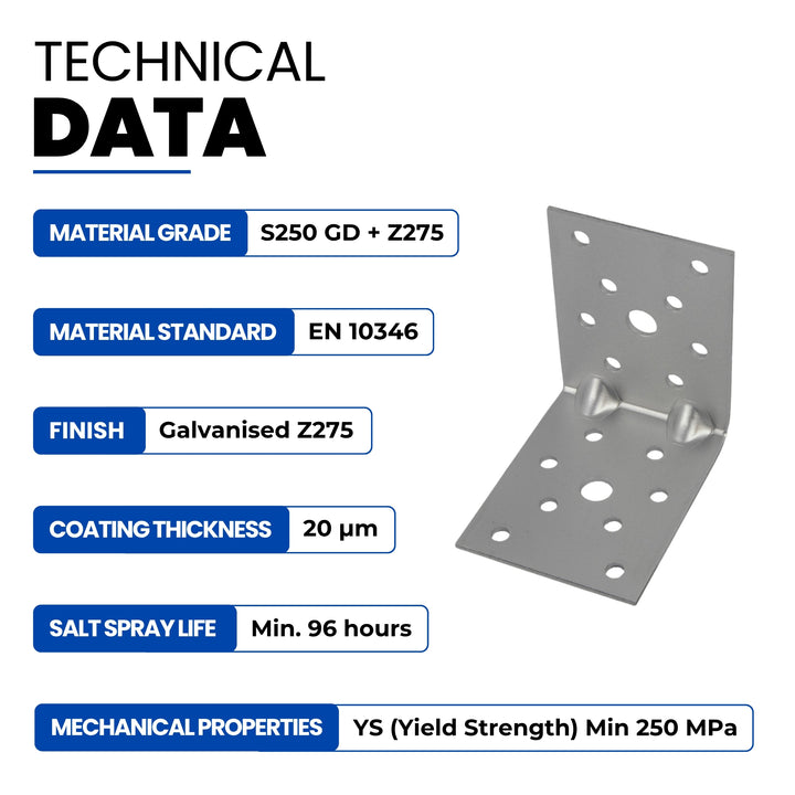 Angle bracket with rib