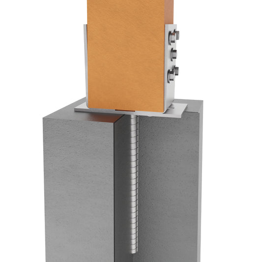 Soporte de Poste en U Ajustable con Varilla TMT