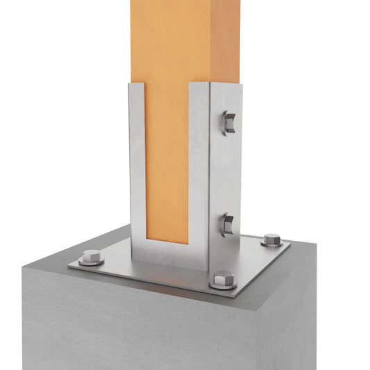 Base de soporte para poste cuadrado
