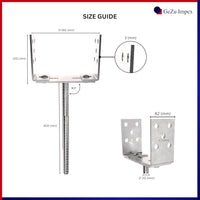 Adjustable Width U Post Support with TMT Rod