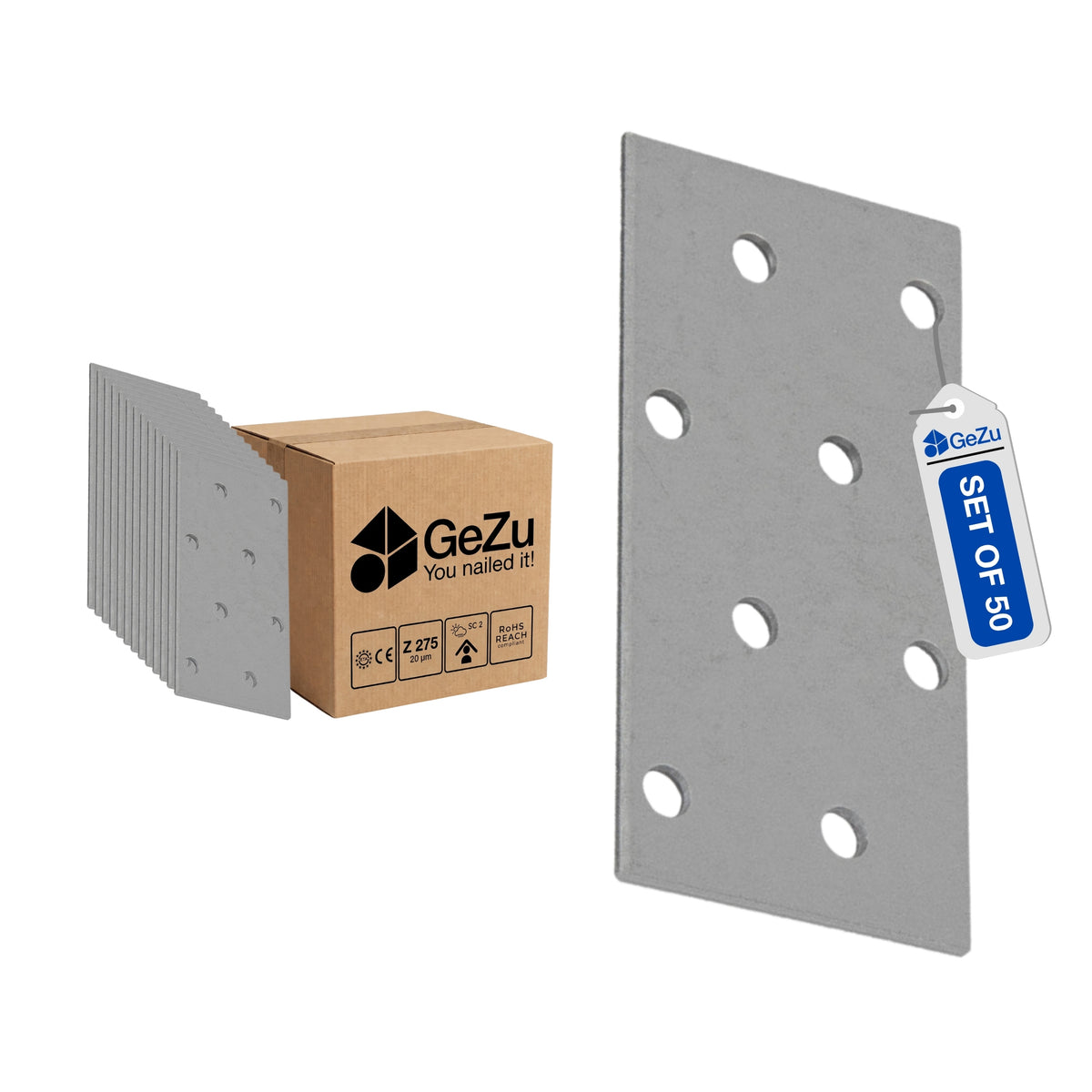 Flat plate - 80 x 40 x 2 mm - Gezu Impex
