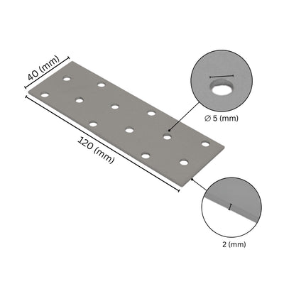 Perforated wood connector plate