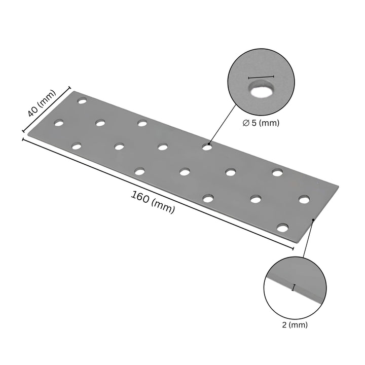 Perforated wood connector plate