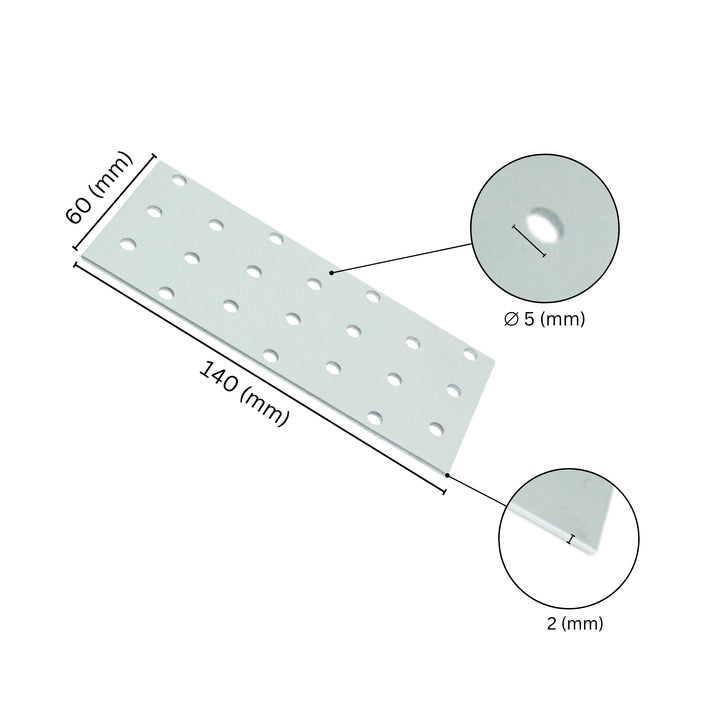 Perforated wood connector plate