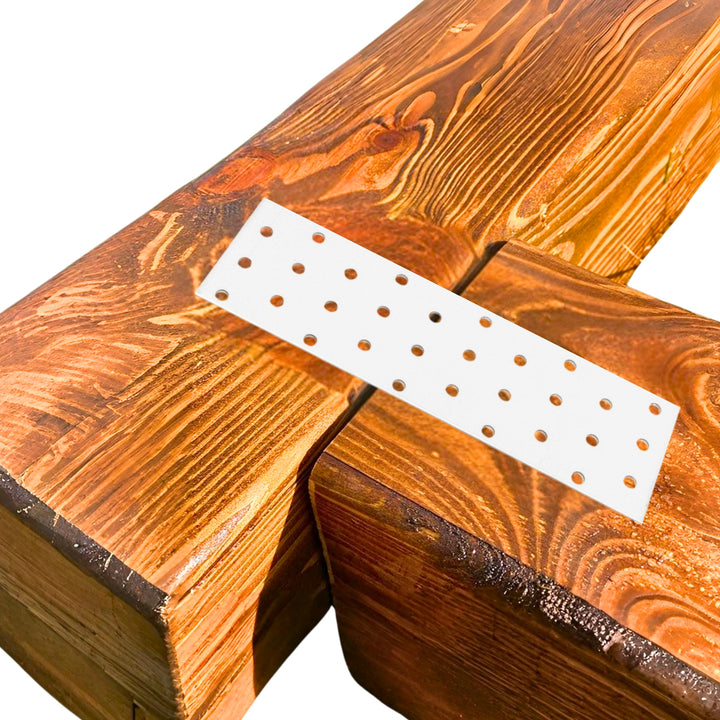 Perforated wood connector plate