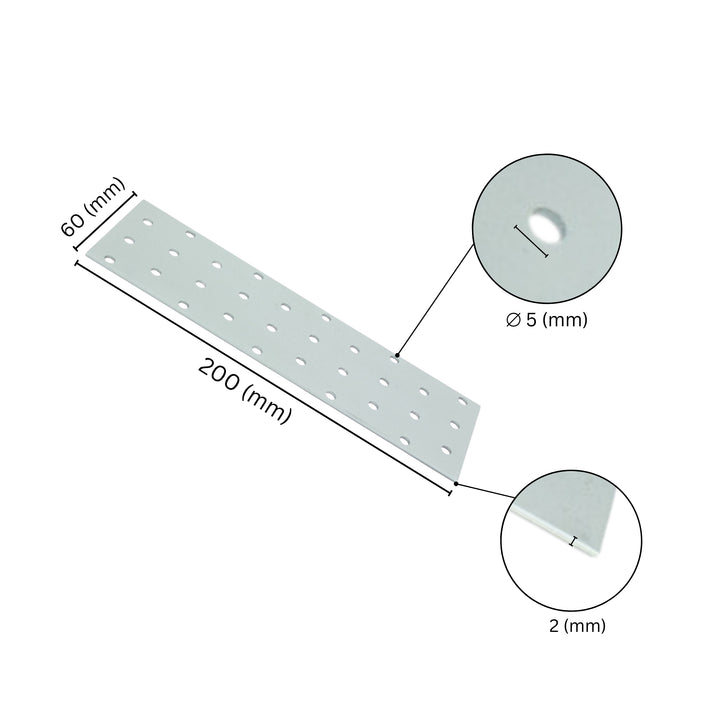 Perforated wood connector plate