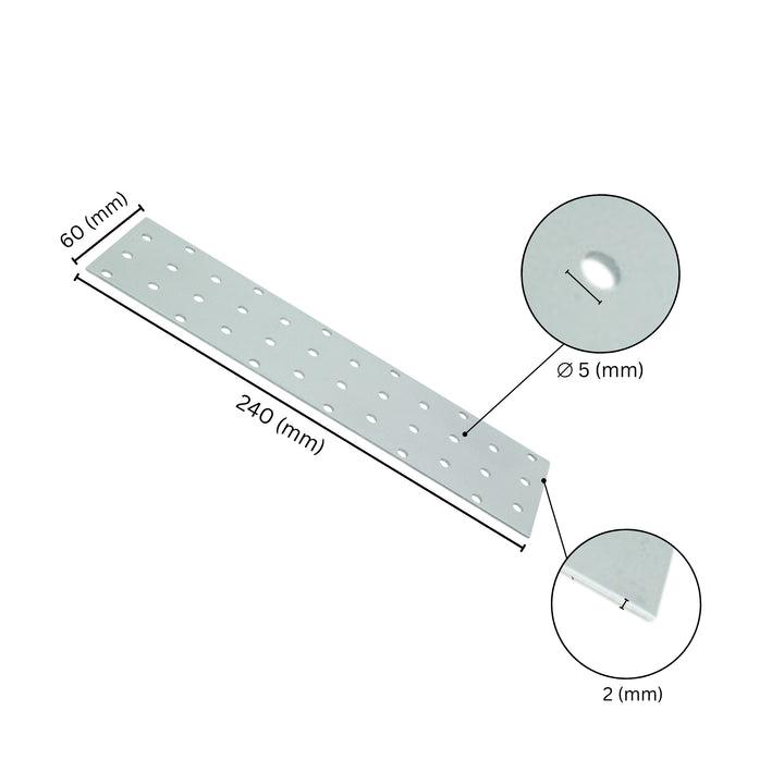 Perforated wood connector plate