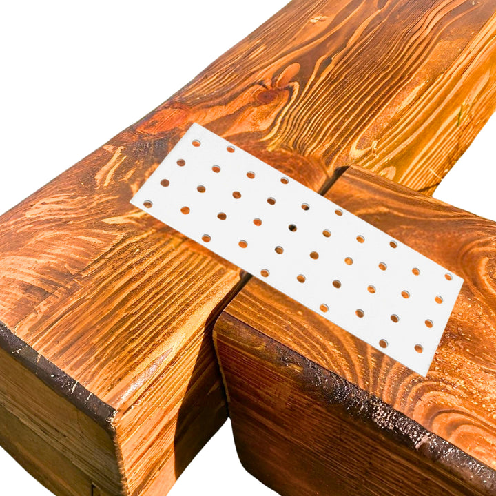 Perforated wood connector plate