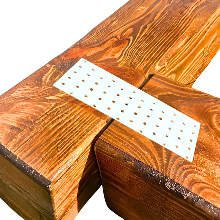 Perforated wood connector plate