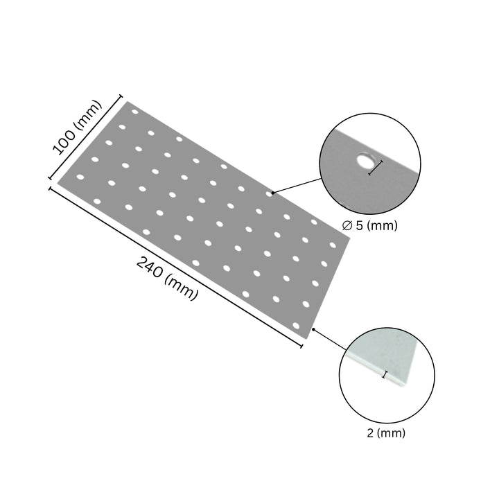 Perforated wood connector plate