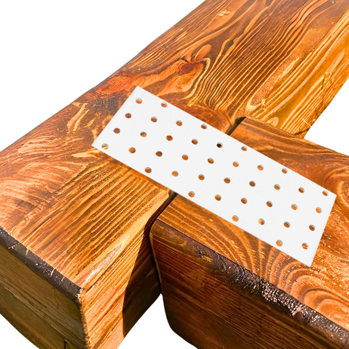 Perforated wood connector plate