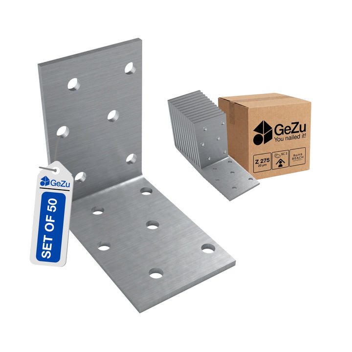 Perforated angle bracket - 40x40x60 mm - Gezu Impex