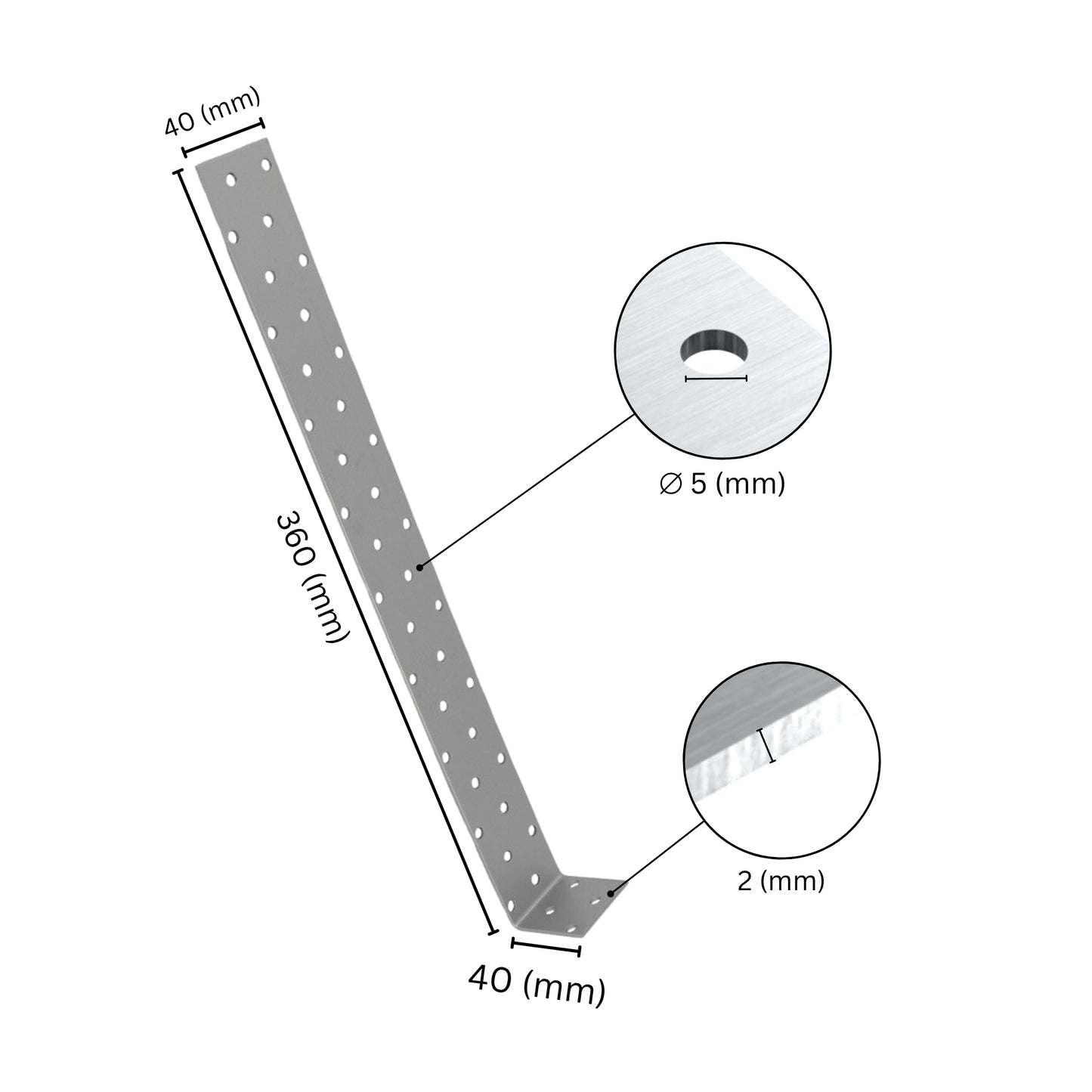 Flat steel anchor for concrete