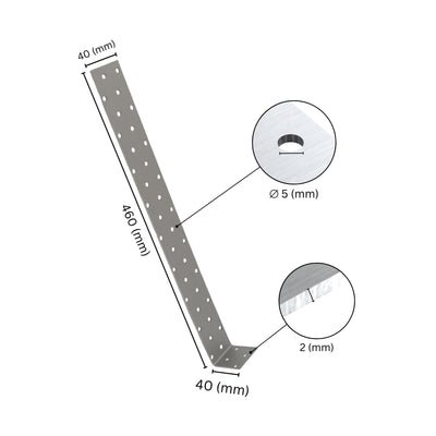 Flat steel anchor for concrete