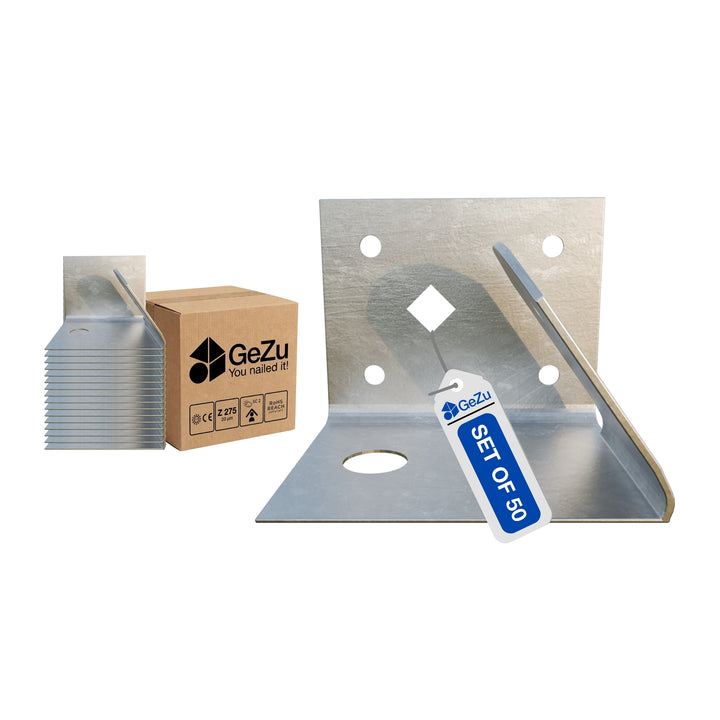 Bolt-on arris rail bracket - 90 x 60 x 1.5 mm - Gezu Impex