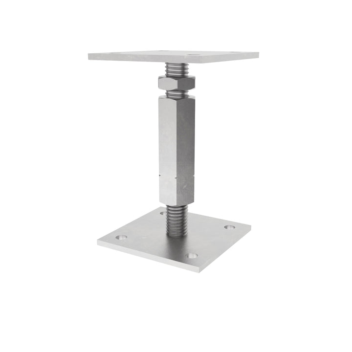 Adjustable elevated post base support