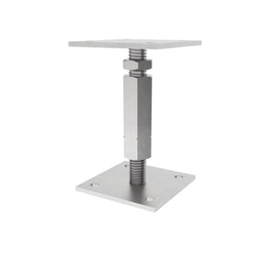 Adjustable elevated post base support
