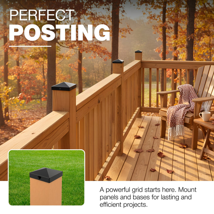 Square Pyramid Fence Post Cap