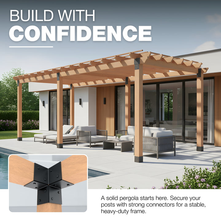 Pergola 3-Vägs Hörnbeslag