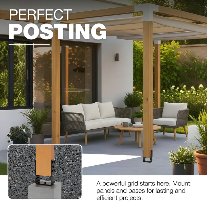 U Shaped Bracket with Bend | Fence Post Support