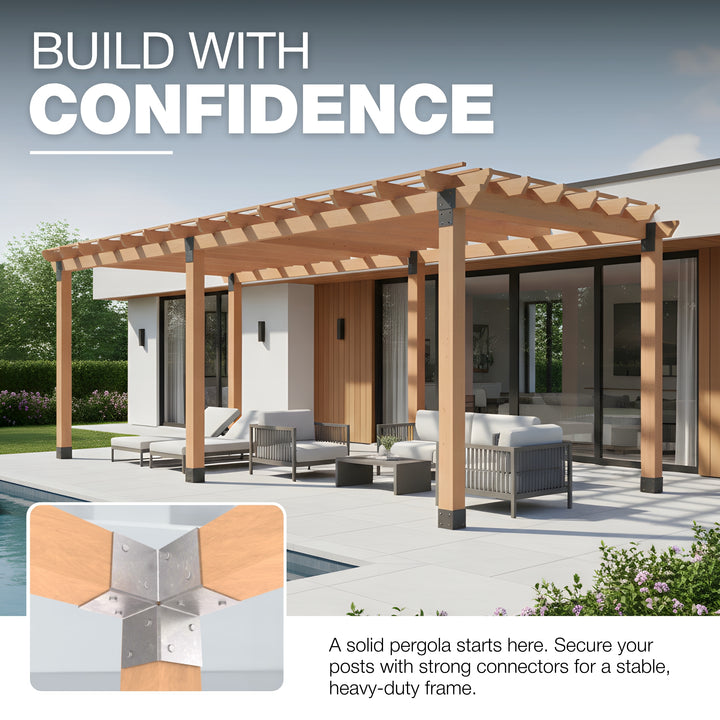 Pergola 3-Vägs Hörnbeslag