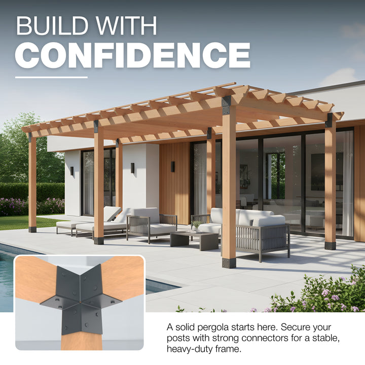 Pergola 3-Vägs Hörnbeslag