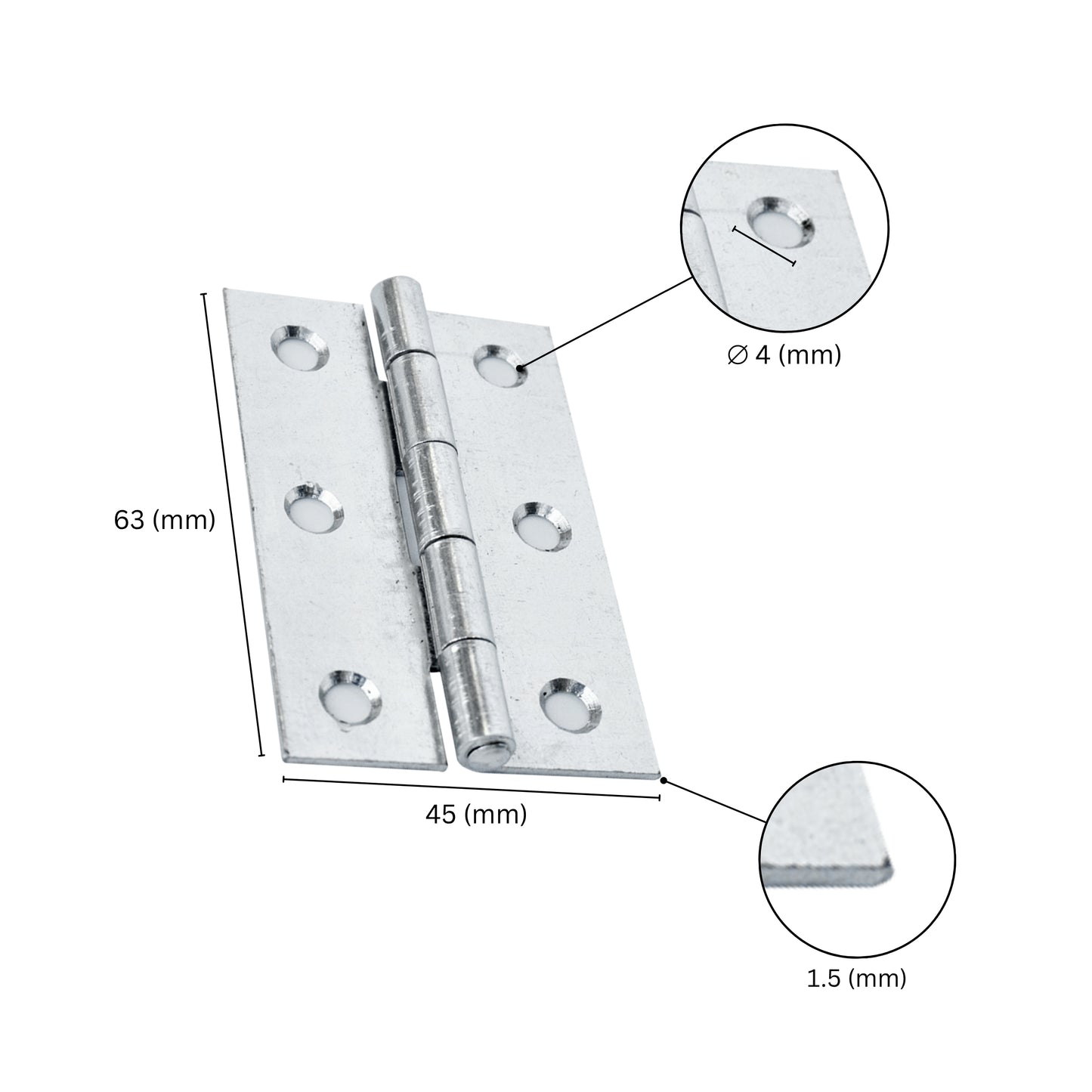 Bisagra de acero con rodamiento de bolas para puertas 