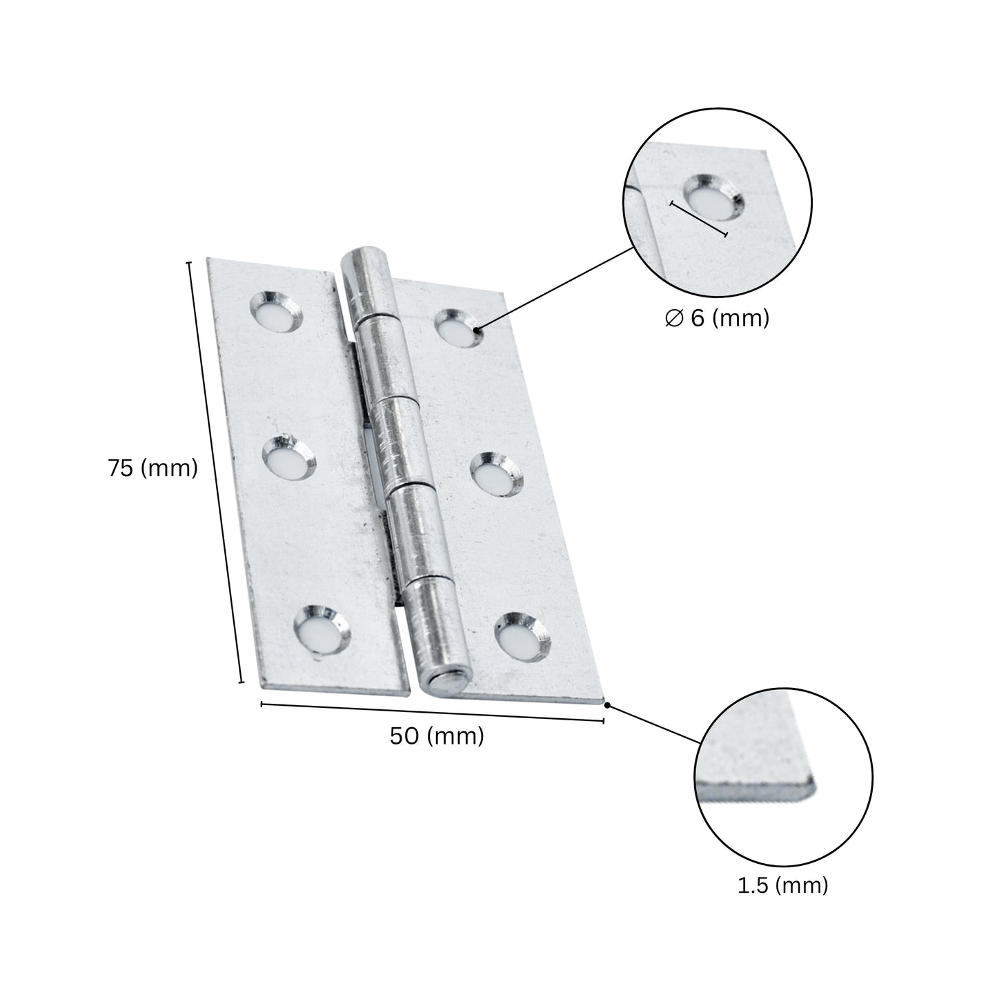 Bisagra de acero con rodamiento de bolas para puertas 