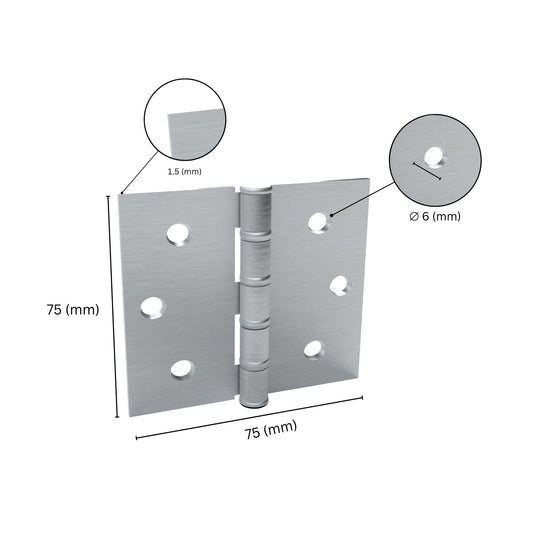 Bisagra de acero con rodamiento de bolas para puertas 