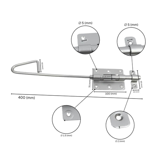 Slide bolt latch