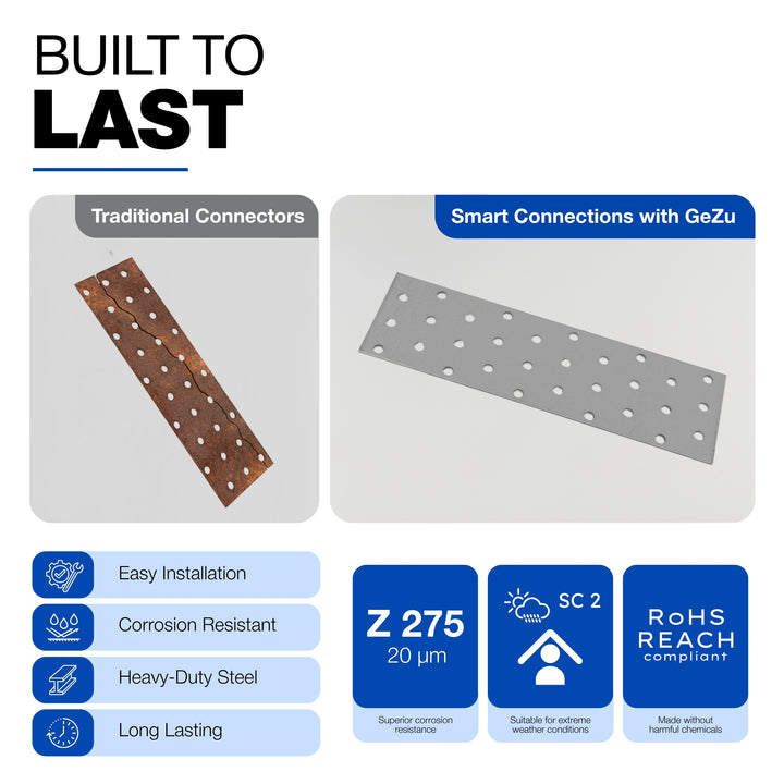 Perforated wood connector plate