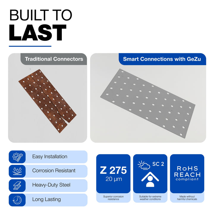 Perforated wood connector plate