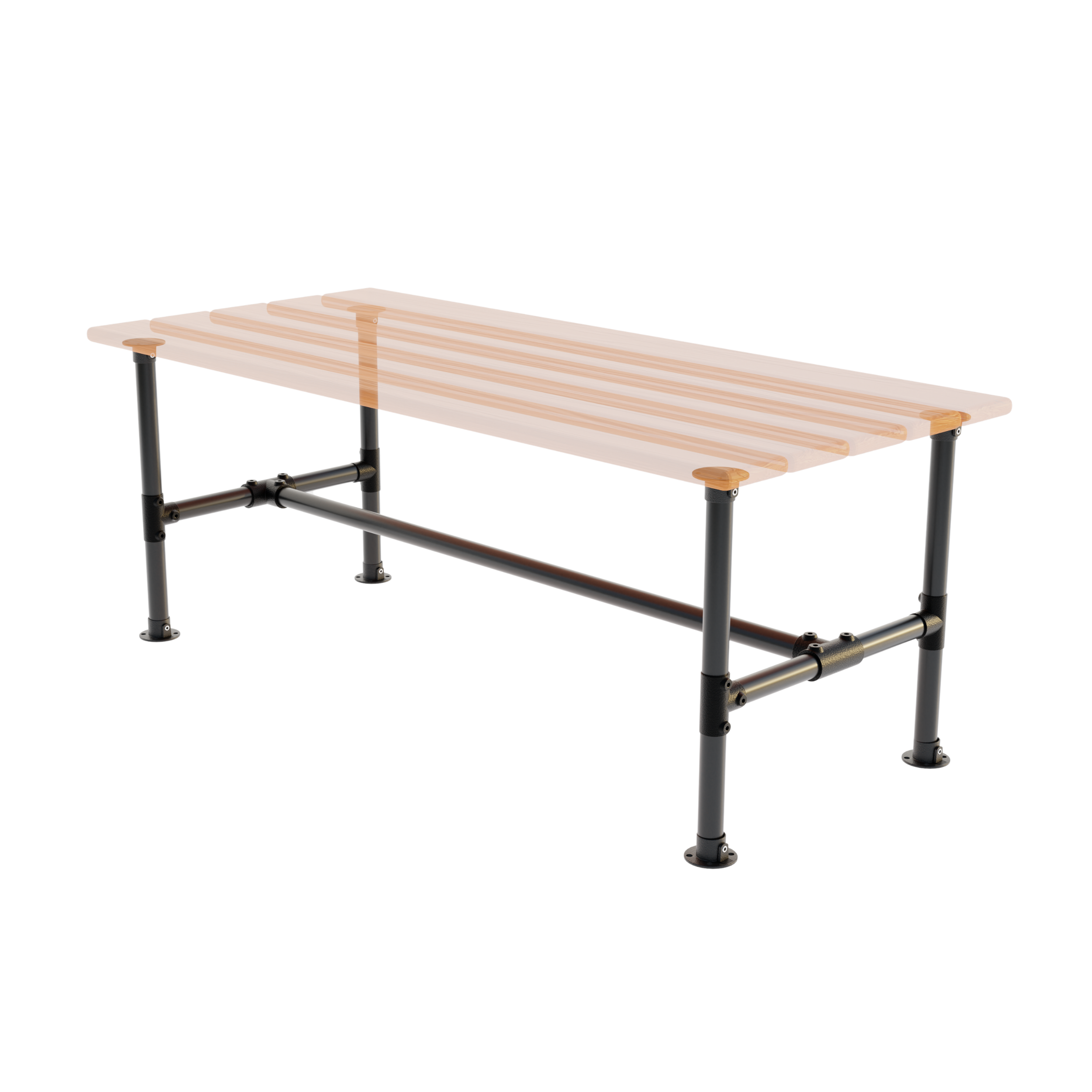Kit de cadre de table – 42 cm, noir avec longue bride en T