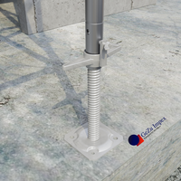 Adj Base Jack 38x500mm with wing screw