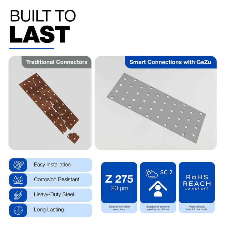 Perforated wood connector plate