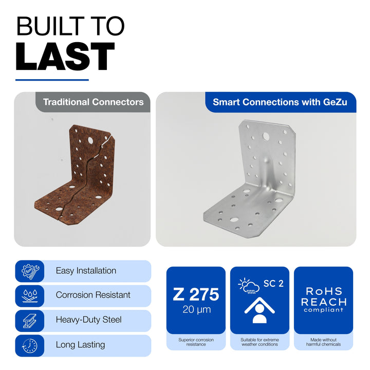 Angle bracket with rib