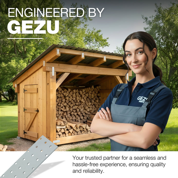 Perforated wood connector plate