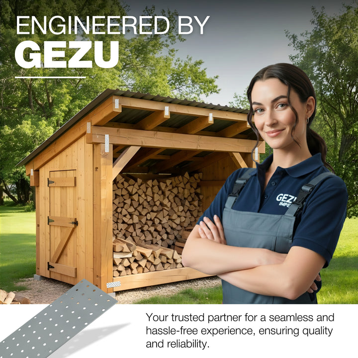 Perforated wood connector plate
