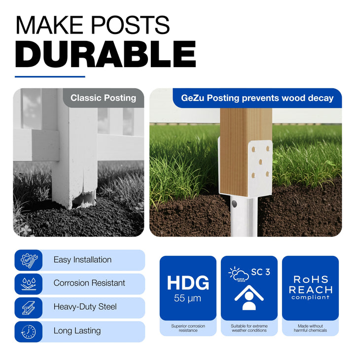 No Dig Ground Screw Anchor | U Model Ground Spike Bundle