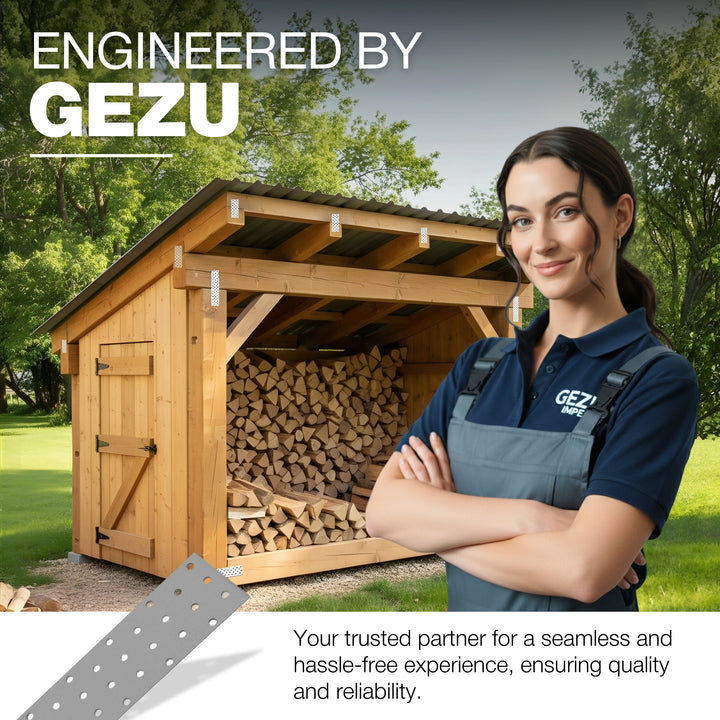 Perforated wood connector plate