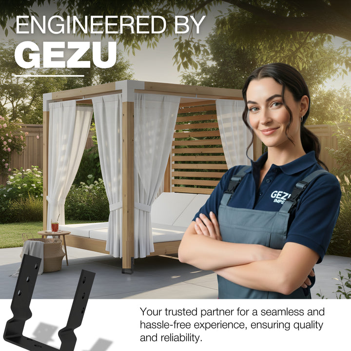 U Shaped Bracket with Bend | Fence Post Support