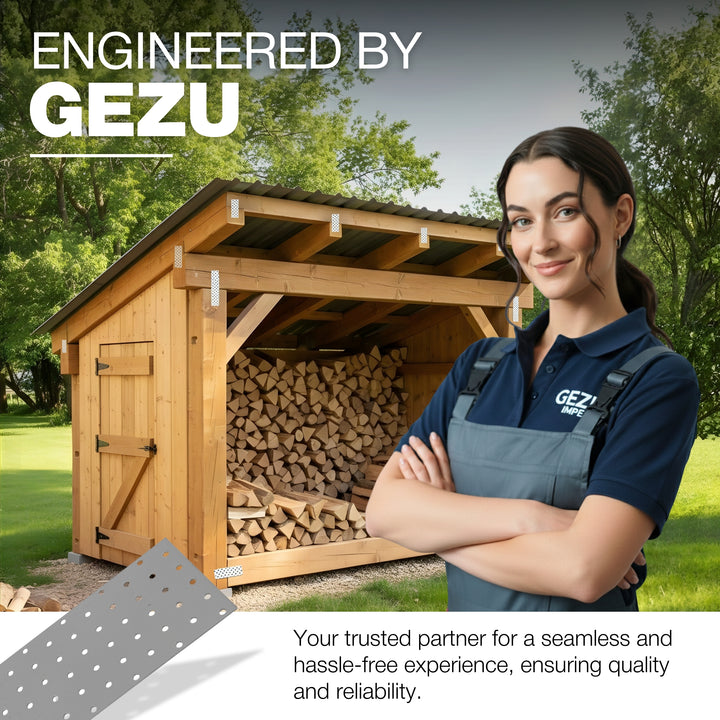 Perforated wood connector plate