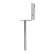 L-shaped pole support to be cemented with bar
