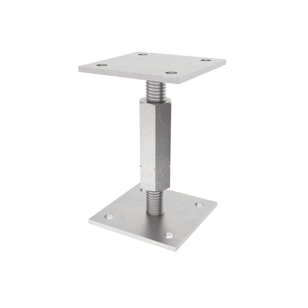 Adjustable elevated post base support 360