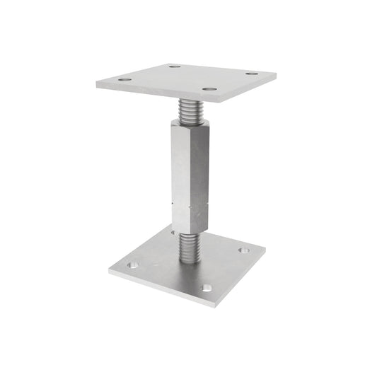 Adjustable post support with long nut