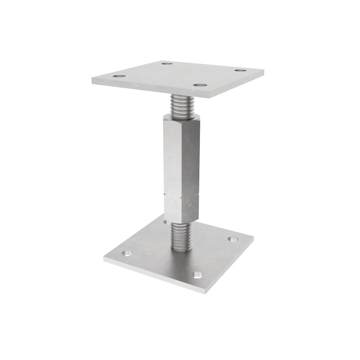 Adjustable elevated post base support