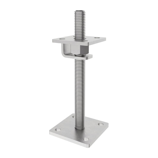 Adjustable post support with hook