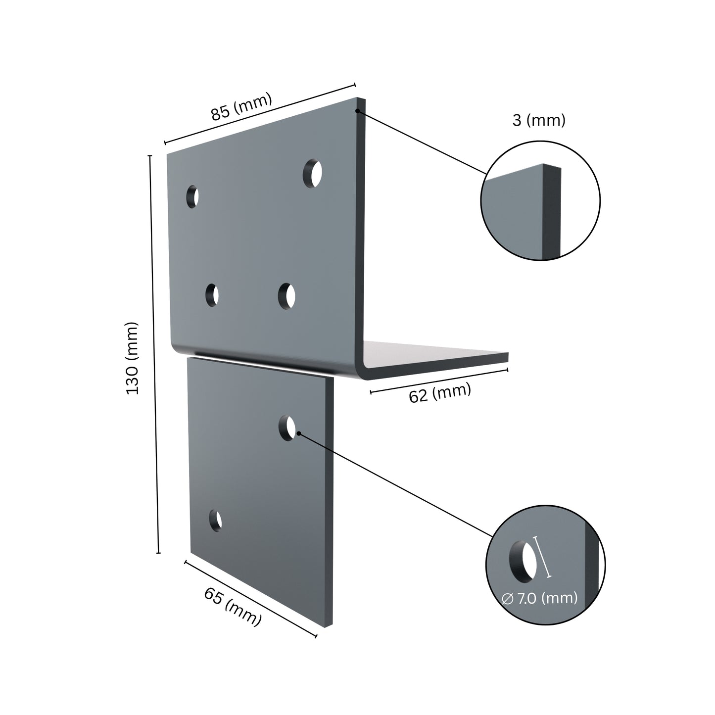 Conector en T Madera 