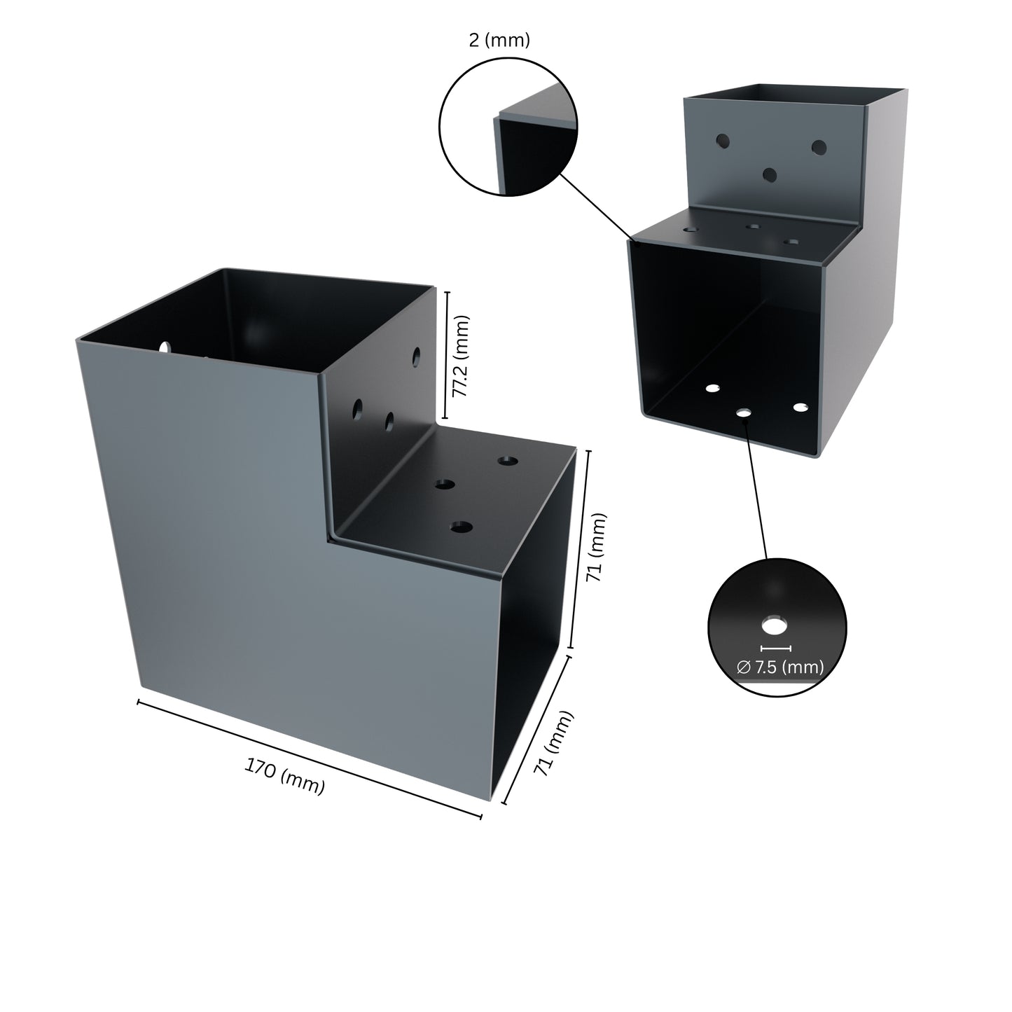 Conector de Poste en L