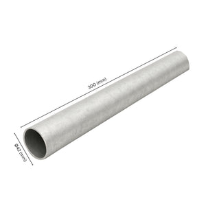 Steel pipe Ø42 mm x 300 mm with labeled dimension.